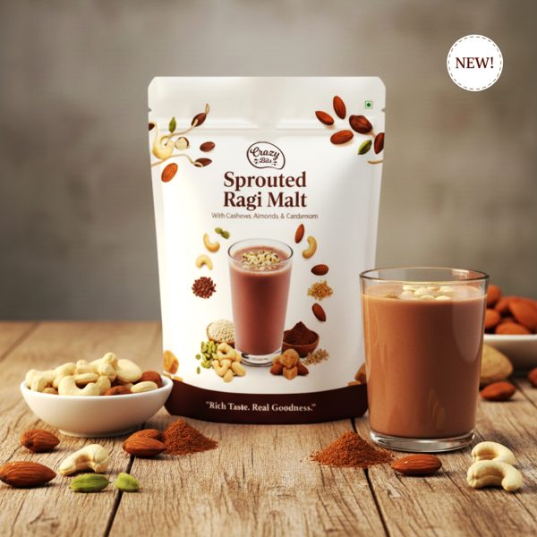 Crazy bits - Sprouted Ragi Malt - Indian Natural Medicine - INM